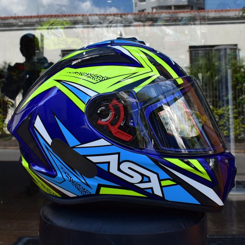 Capacete Asx Moto Vector Azul Masculino Feminino Esportivo